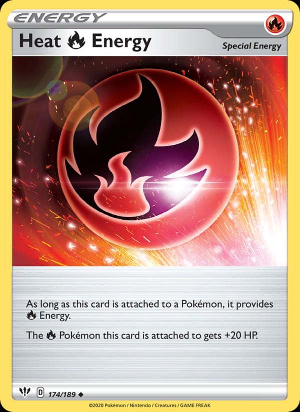 Heat Fire Energy 174/189 Darkness Ablaze Pokémon card