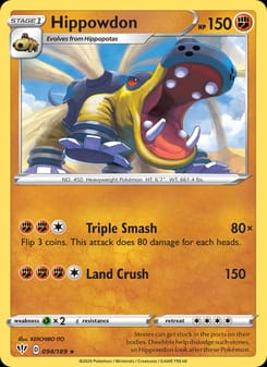 Hippowdon 094/189 Rare – Darkness Ablaze Pokémon card