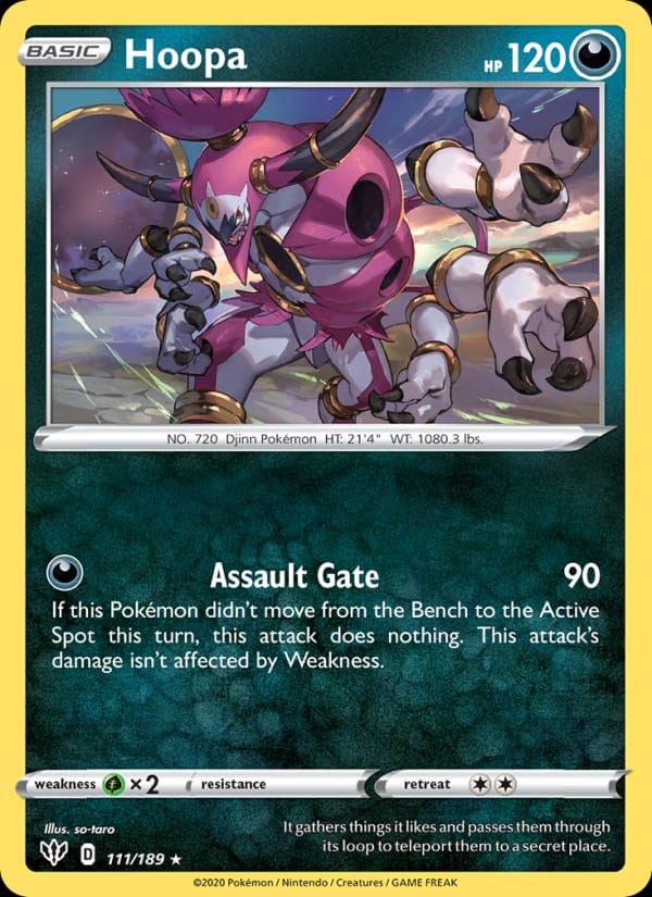 Hoopa 111/189 Darkness Ablaze Pokémon card