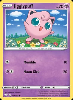Jigglypuff 067/189 Common – Darkness Ablaze Pokémon card