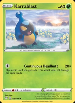 Karrablast 008/189 Common – Darkness Ablaze Pokémon card