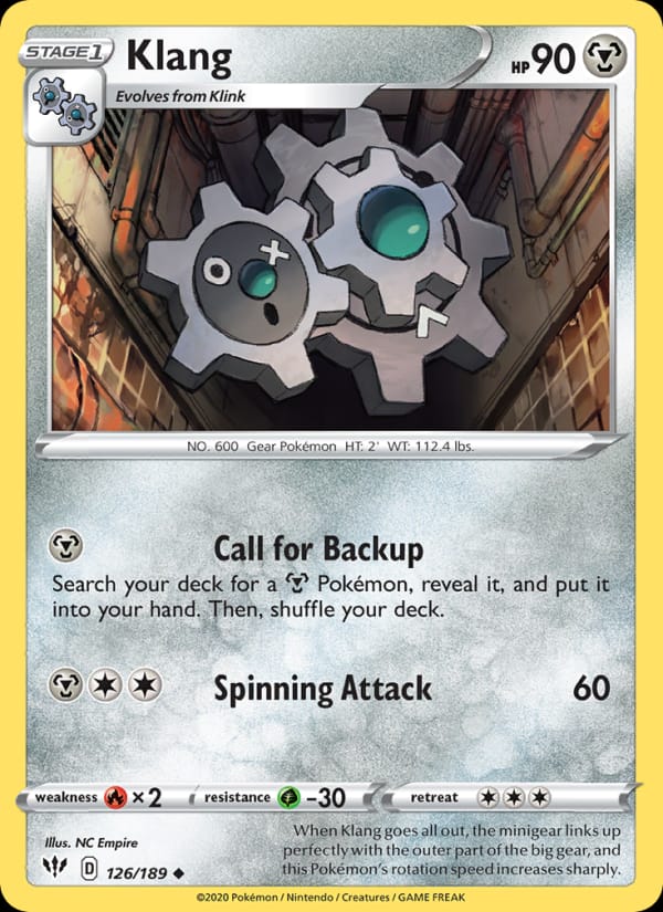 Klang 126/189 Darkness Ablaze Pokémon card