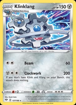 Klinklang 127/189 Rare – Darkness Ablaze Pokémon card