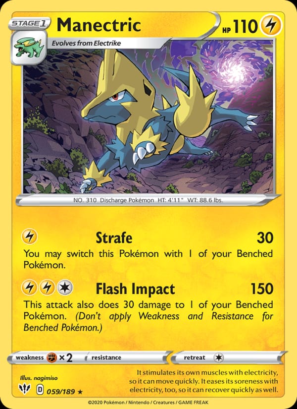 Manectric 059/189 Darkness Ablaze Pokémon card