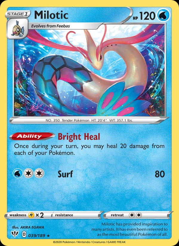 Milotic 039/189 Darkness Ablaze Pokémon card