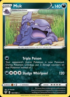 Muk 101/189 Rare – Darkness Ablaze Pokémon card