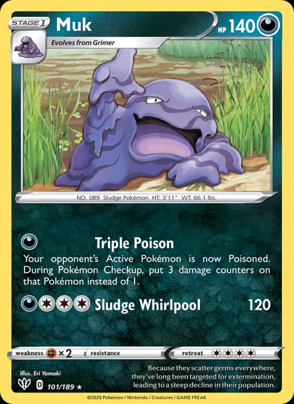 Muk 101/189 Darkness Ablaze Pokémon card