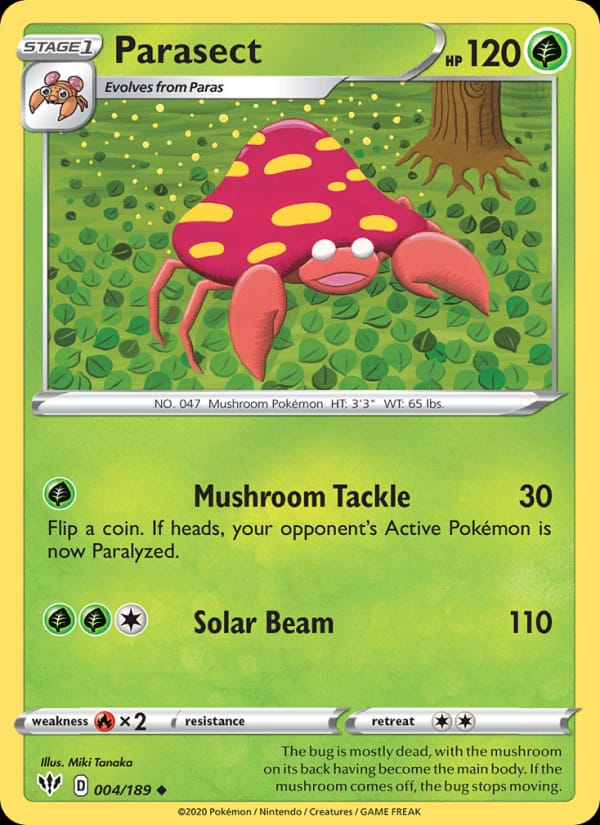 Parasect 004/189 Darkness Ablaze Pokémon card