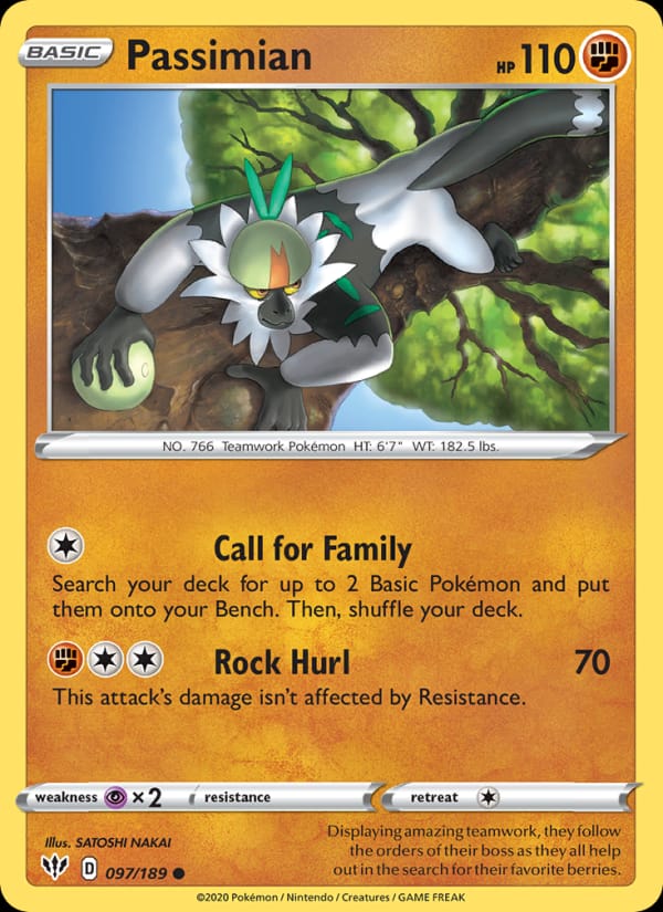 Passimian 097/189 Darkness Ablaze Pokémon card