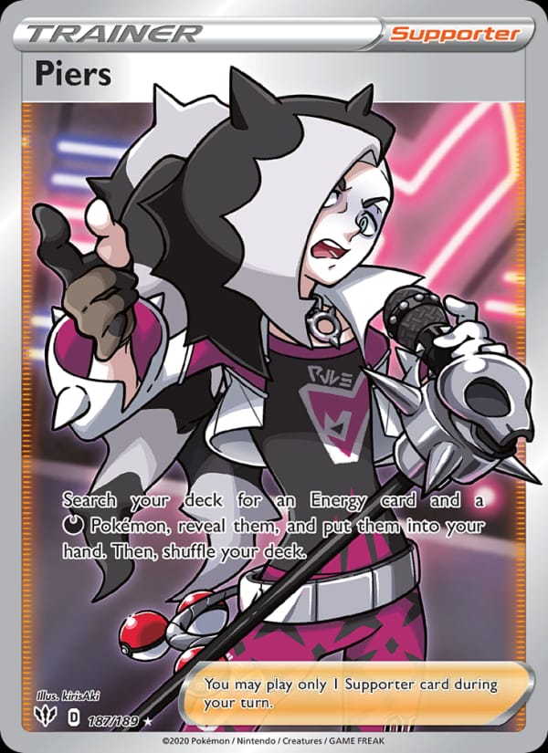 Piers 187/189 Darkness Ablaze Pokémon card
