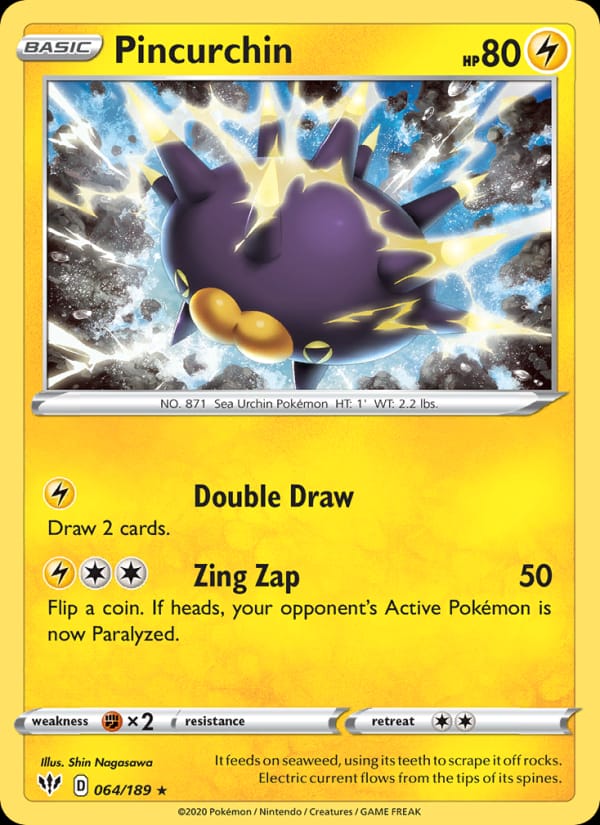 Pincurchin 064/189 Darkness Ablaze Pokémon card