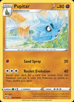 Pupitar 087/189 Uncommon – Darkness Ablaze Pokémon card