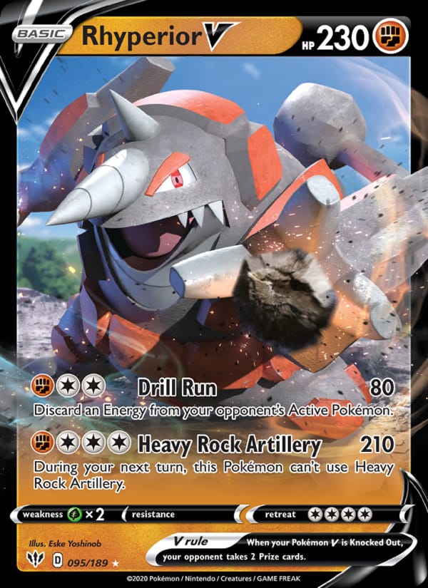 Rhyperior V 181/189 Darkness Ablaze Pokémon card