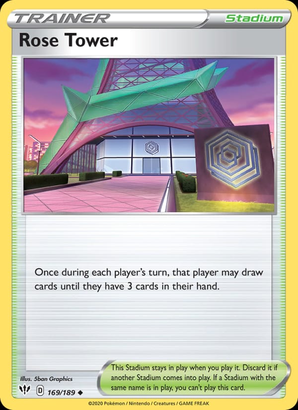 Rose Tower 169/189 Darkness Ablaze Pokémon card