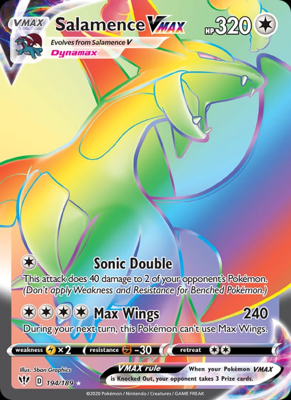Salamence VMAX 194/189 Darkness Ablaze Pokémon card