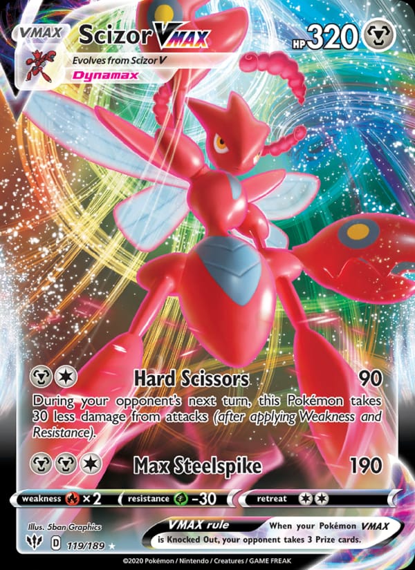 Scizor VMAX 119/189 Darkness Ablaze Pokémon card