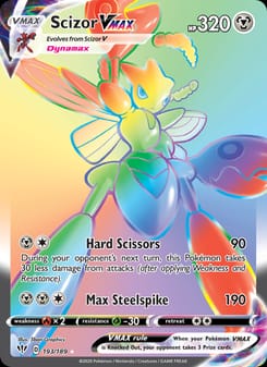 Scizor VMAX 193/189 Secret Rare – Darkness Ablaze Pokémon card