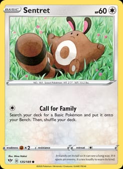 Sentret 135/189 Common – Darkness Ablaze Pokémon card