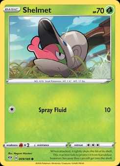 Shelmet 009/189 Common – Darkness Ablaze Pokémon card