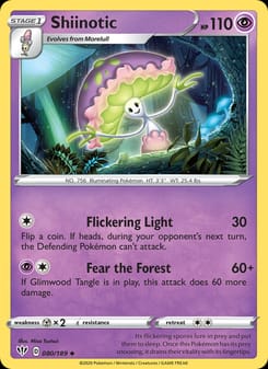 Shiinotic 080/189 Uncommon – Darkness Ablaze Pokémon card