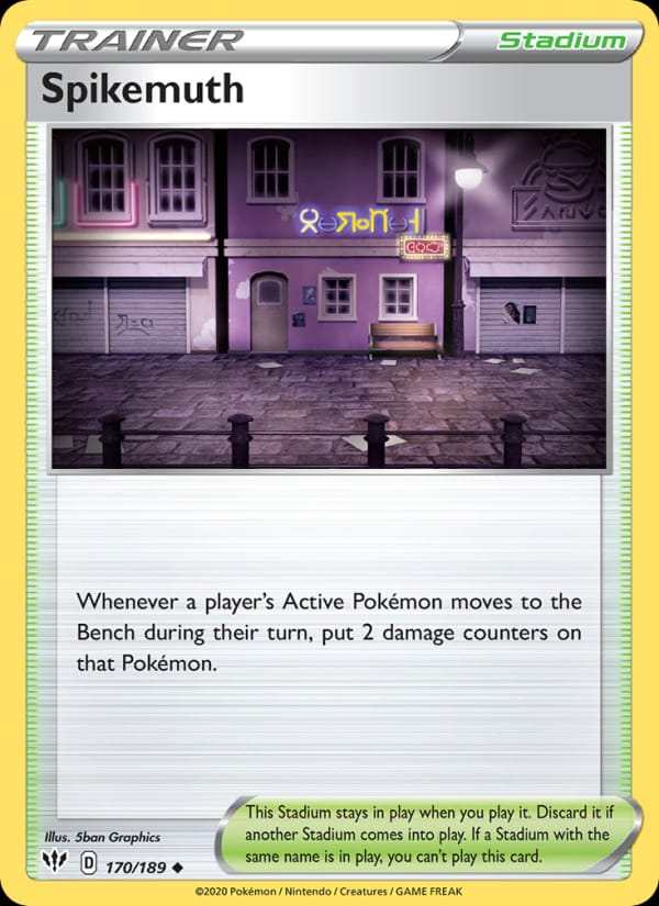 Spikemuth 170/189 Darkness Ablaze Pokémon card