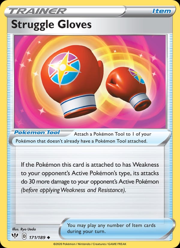 Struggle Gloves 171/189 Darkness Ablaze Pokémon card