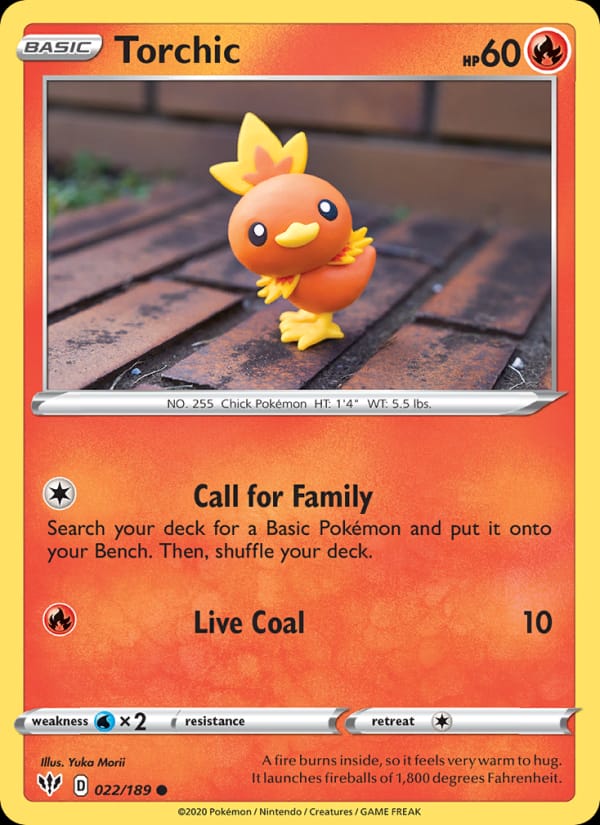 Torchic 022/189 Darkness Ablaze Pokémon card