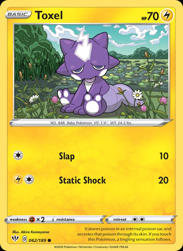 Toxel 062/189 Darkness Ablaze Pokémon card