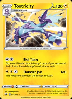 Toxtricity 063/189 Holo Rare – Darkness Ablaze Pokémon card