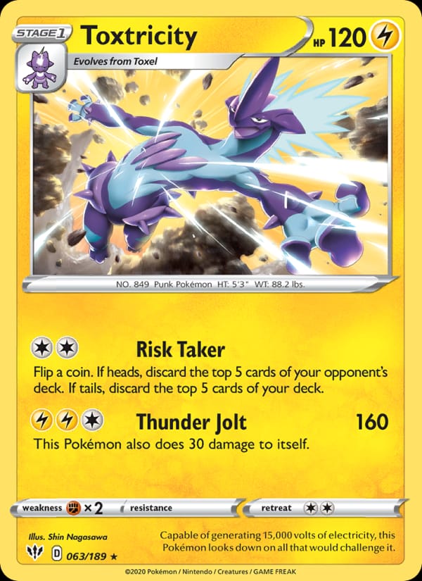 Toxtricity 063/189 Darkness Ablaze Pokémon card