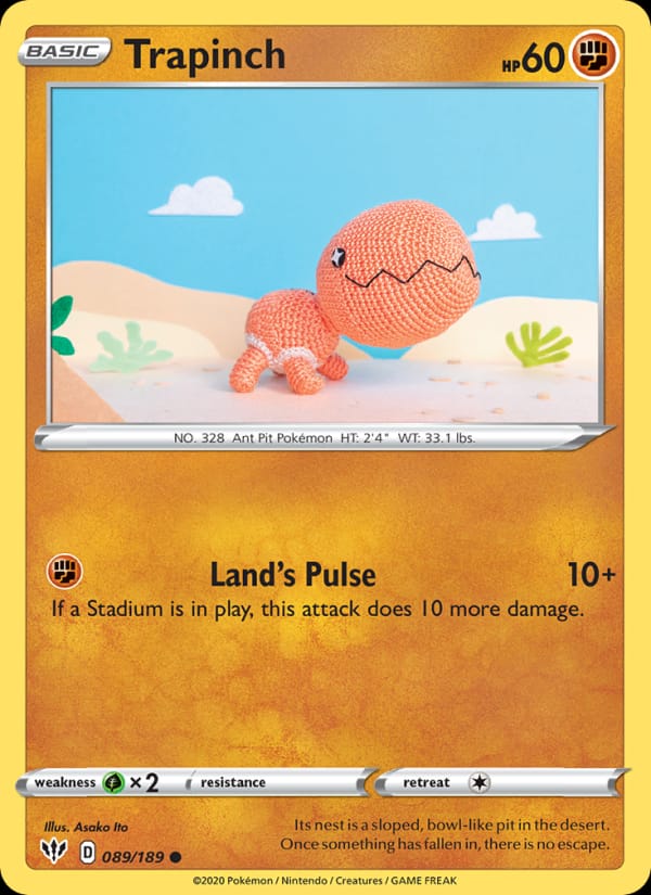 Trapinch 089/189 Darkness Ablaze Pokémon card