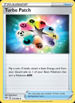 Turbo Patch 172/189 Uncommon – Darkness Ablaze Pokémon card