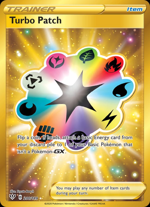 Turbo Patch 200/189 Darkness Ablaze Pokémon card