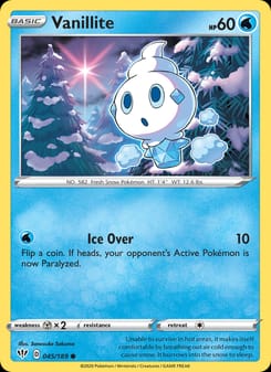 Vanillite 045/189 Common – Darkness Ablaze Pokémon card