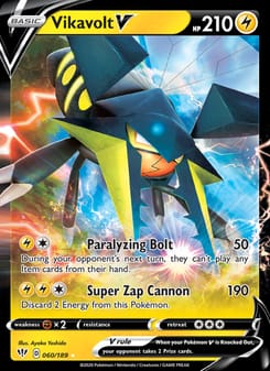 Vikavolt V 180/189 Ultra Rare – Darkness Ablaze Pokémon card