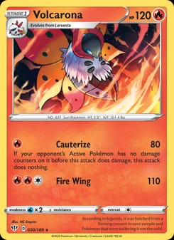 Volcarona 030/189 Rare – Darkness Ablaze Pokémon card