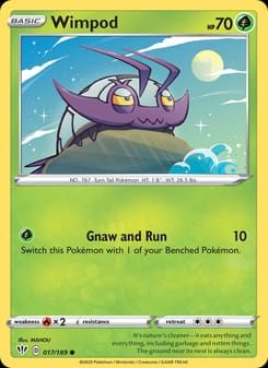 Wimpod 017/189 Common – Darkness Ablaze Pokémon card