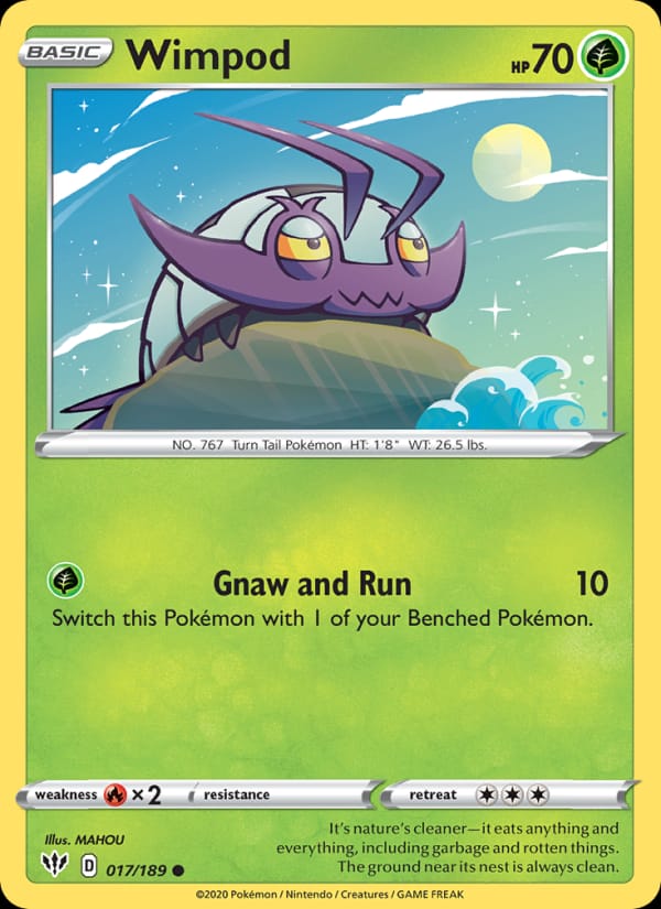 Wimpod 017/189 Darkness Ablaze Pokémon card