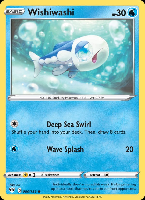 Wishiwashi 050/189 Darkness Ablaze Pokémon card