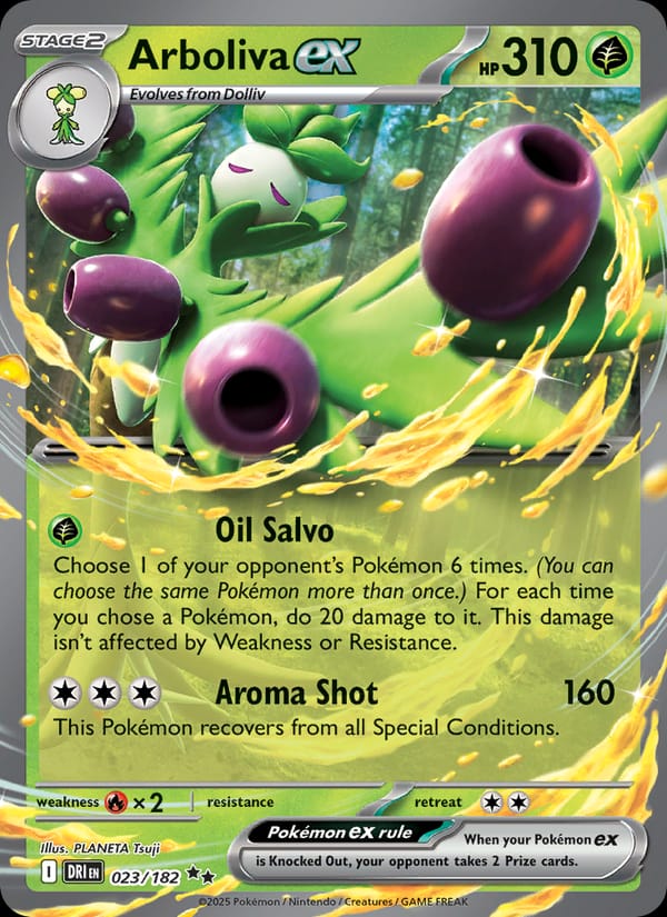 Arboliva ex 023/182 Destined Rivals Pokémon card