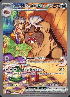 Arven's Mabosstiff ex 235/182 Special Illustration Rare – Destined Rivals Pokémon card