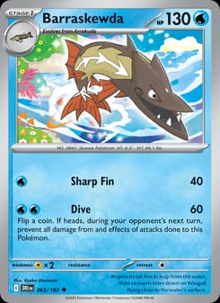 Barraskewda 063/182 Uncommon – Destined Rivals Pokémon card