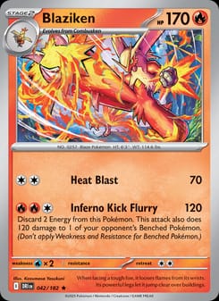 Blaziken 042/182 Rare – Destined Rivals Pokémon card