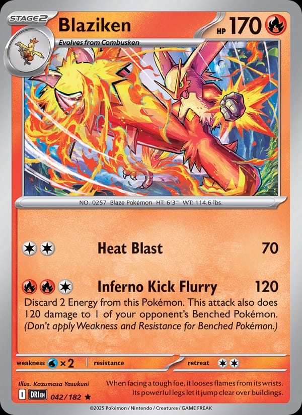 Blaziken 042/182 Destined Rivals Pokémon card