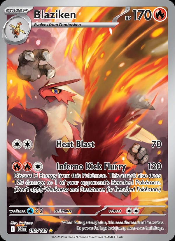 Blaziken 192/182 Destined Rivals Pokémon card