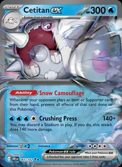 Cetitan ex 065/182 Double Rare – Destined Rivals Pokémon card