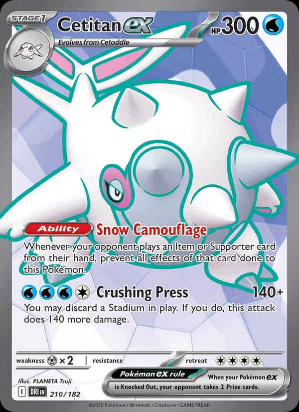 Cetitan ex 210/182 Destined Rivals Pokémon card