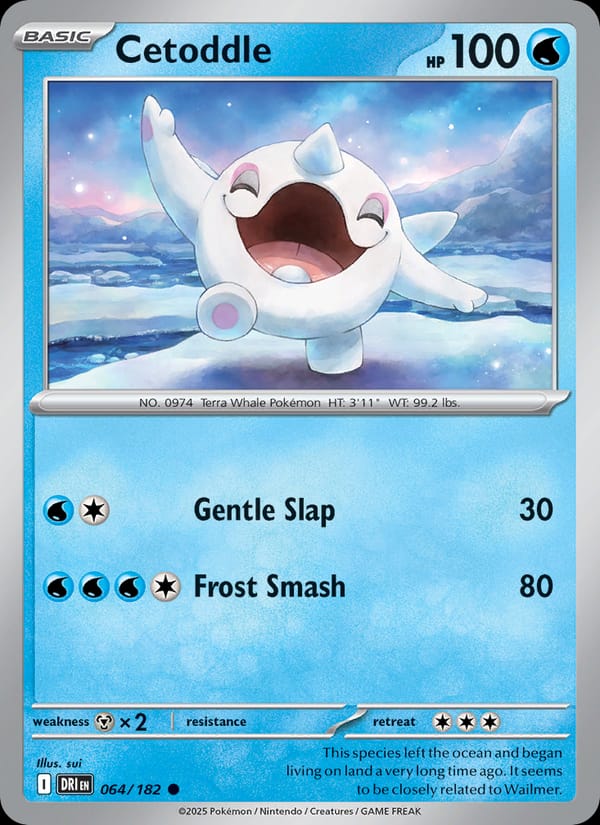 Cetoddle 064/182 Destined Rivals Pokémon card