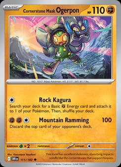 Cornerstone Mask Ogerpon 111/182 Uncommon – Destined Rivals Pokémon card