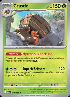 Crustle 012/182 Rare – Destined Rivals Pokémon card